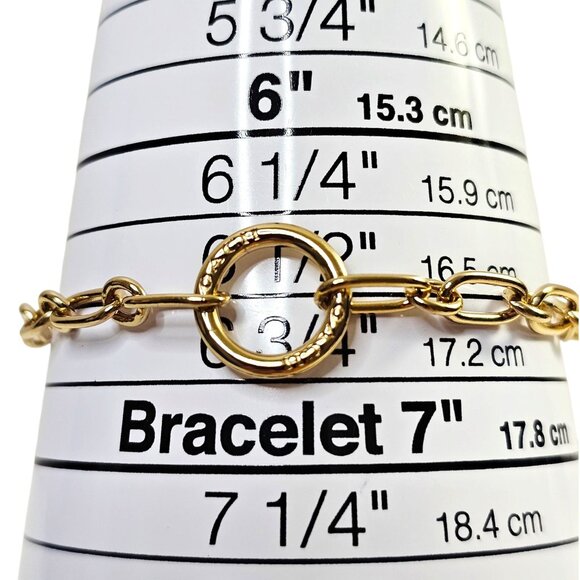 Coach Signature Link Bracelet NWOT 6 1/2+1 Ext - Picture 4 of 6